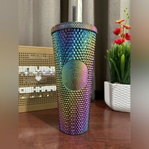 New Starbucks 2023 Halloween/Fall Rainbow Oil slick Venti 24oz tumbler